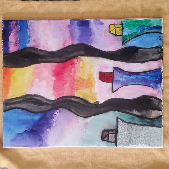 Hand Crafted Other - HAND PAINTED ABSTRACT ART WORK